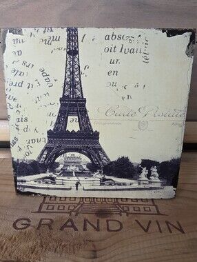 Collectible PARIS Eiffel Tower Cedar Mountain Studios 'Lost & Found' Art Block